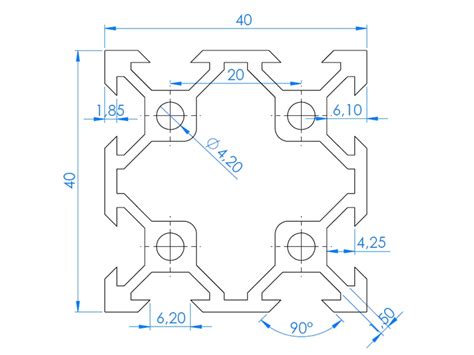 V Slot Profile 40x40 Matronics