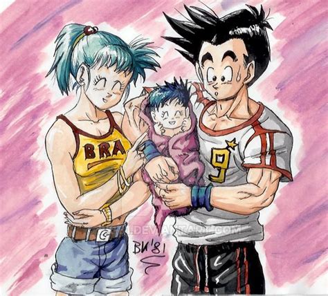 Goten And Bulla With Their Daughter Bra Dragon Ball Super Manga Anime Dragon Ball Super