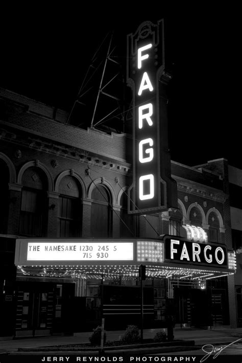 The Marquee For Fargo Is Lit Up At Night