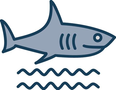 Shark Line Filled Grey Icon 43470034 Vector Art at Vecteezy