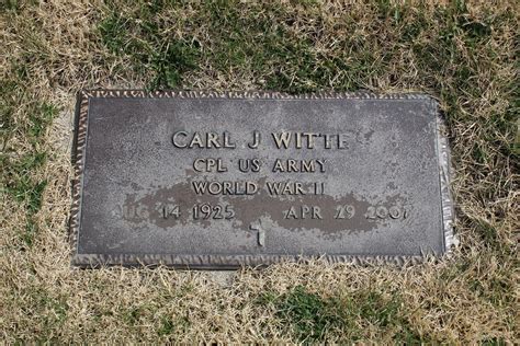 Cpl Carl Joseph Witte Find A Grave Memorial