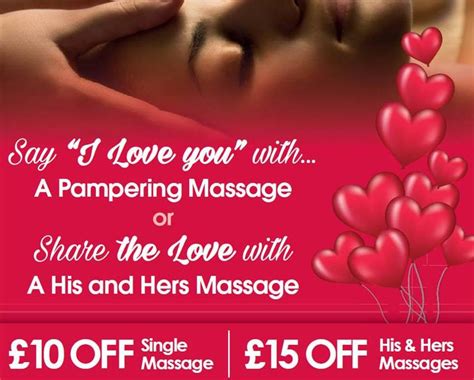 Say “i Love You” With A Pampering Massage Or Share A His And Hers Massage This Valentines Day