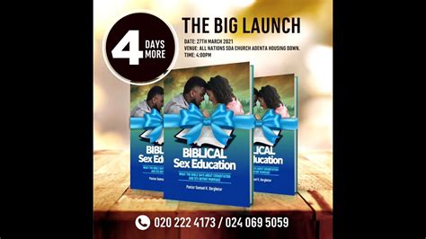 Book Launch The Biblical Sex Education Ps Samuel K Dogetor