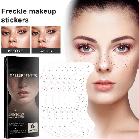 Freckles Face Tattoo Sticker Pack Of 6 Waterproof Freckles Natural