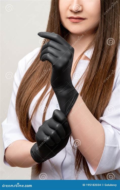 Nurse Wearing Leather Gloves