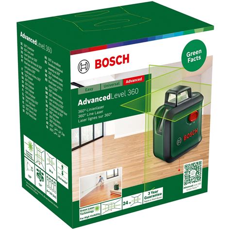 Bosch Kreuzlinienlaser AdvancedLevel 360 Mit 3 Laserlinien Inkl 360