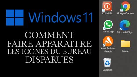 Comment Faire Appara Tre Les Ic Nes Du Bureau Disparues De Windows