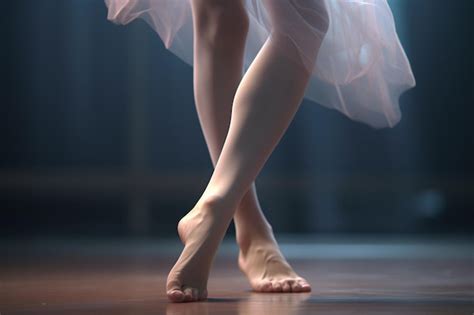 Premium Photo A Closeup Of A Ballet Dancers Feet During A Generative Ai