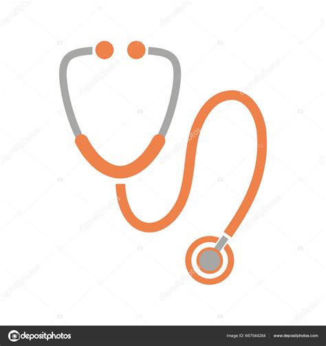 Stethoscope Icon White Background Stock Vector by ©robert6666 667544284