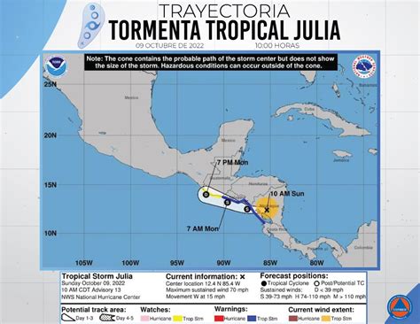 TORMENTA TROPICAL JULIA AFECTA AL TERRITORIO NACIONAL CONRED