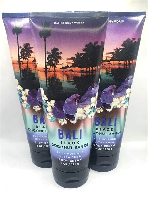 Bath And Body Works Bali Black Coconut Sands Body Cream Oz Set Of