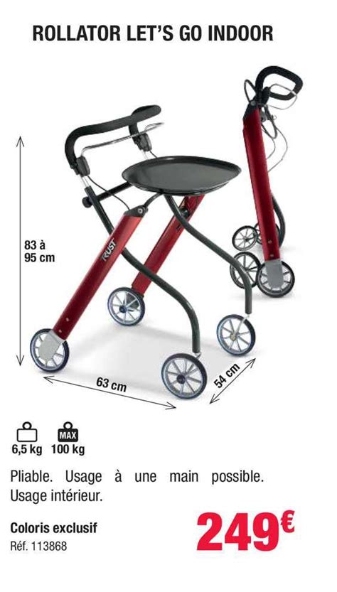 Promo Rollator Let S Go Indoor Chez Bastide ICatalogue Fr