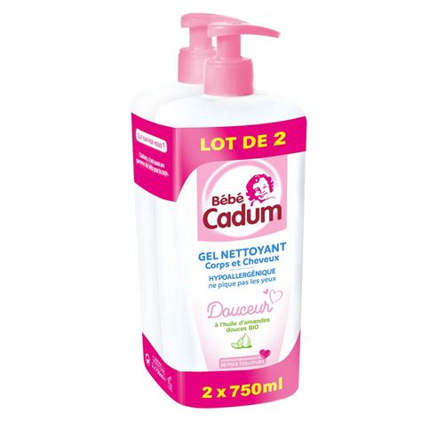 BEBE CADUM Gel nettoyant corps et cheveux hypoallergénique à l huile d