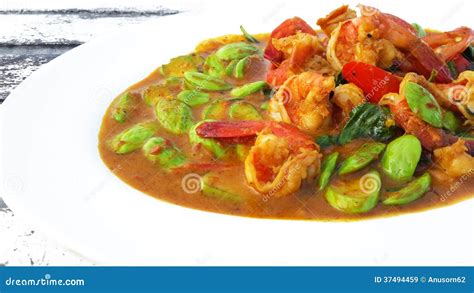 Gamba En Curry Picante Con Sator Imagen De Archivo Imagen De Indio