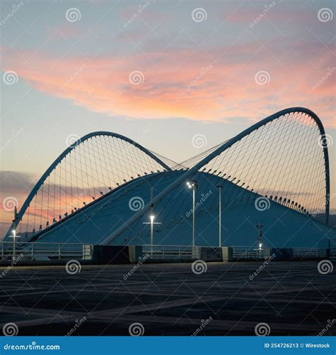 Sunset At The Olympic Sports Center By Spanish Architect Santiago