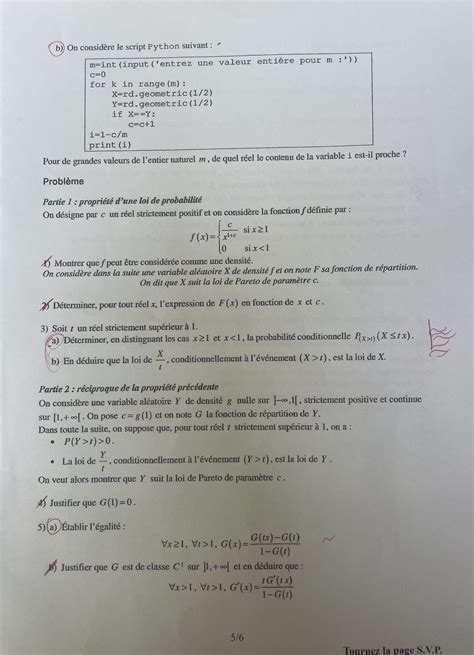 Maths Appliqu Es Edhec Sujet Mister Pr Pa