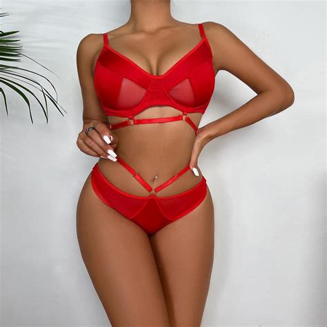 Satın Alın Tooxika Erotic Lingerie New Women S Mesh Splicing Slim Elastic Sexy Underwear