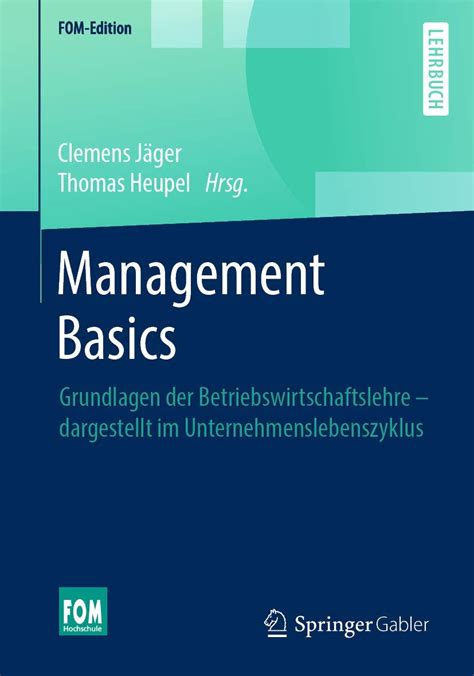 Buy Management Basics Grundlagen Der Betriebswirtschaftslehre