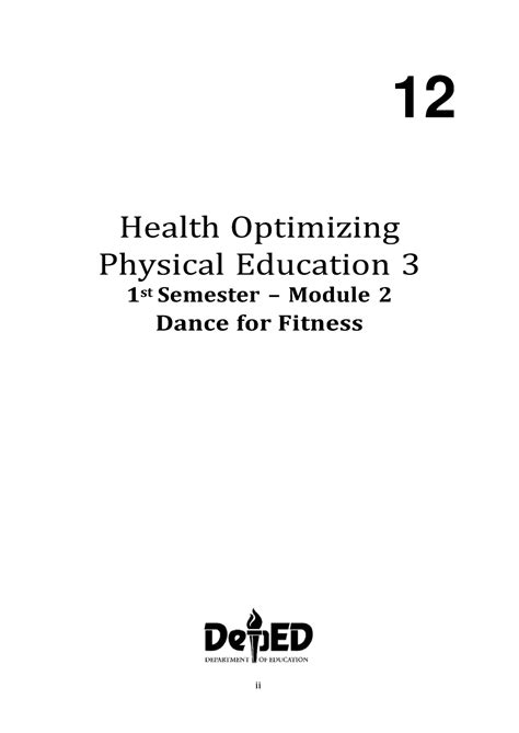 Q Hope Module Quarter Health Optimizing Physical Education