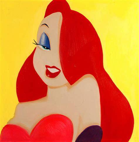 Quadro Jessica Rabbit Di Guscio Fumetti Falso Dautore 50x50cm Pop Art