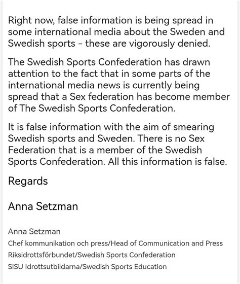 Fact Check Sweden Does Not Consider Sex As A Sport And Wont Host Any Sex Championship