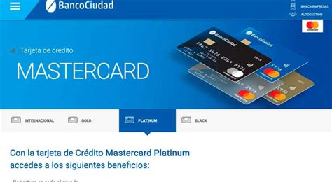 Tarjeta De Cr Dito Mastercard Platinum Banco Ciudad An Lisis Y