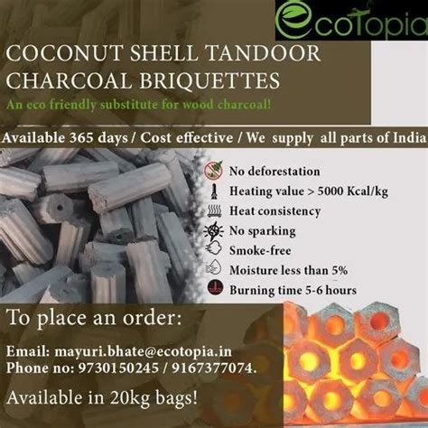 Hexagonal Coconut Shell Charcoal Briquettes At Kg In Quepem Id