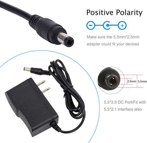 COOLM Adaptador de fuente de alimentación de CA a CC 12 V 500 mA 100