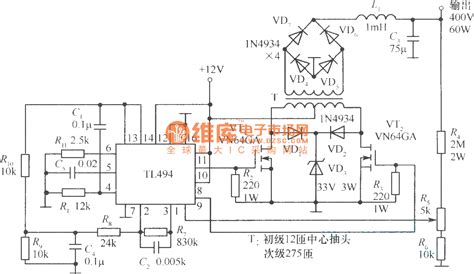 Tl494 Smps Circuit Diagram Ic Tl494 Pwm Modified Sine Wave Inverter Circuit The Output