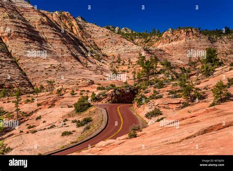 The Usa Utah Washington County Springdale Zion National Park Part Of Town Scenery At The