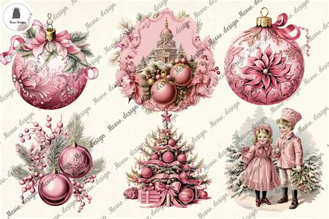 pink ornaments christmas tree 1