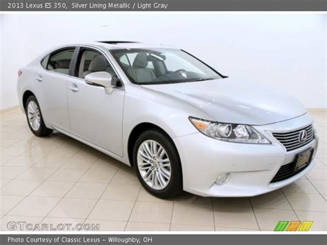 Silver Lining Metallic 2013 Lexus ES 350 Light Gray Interior