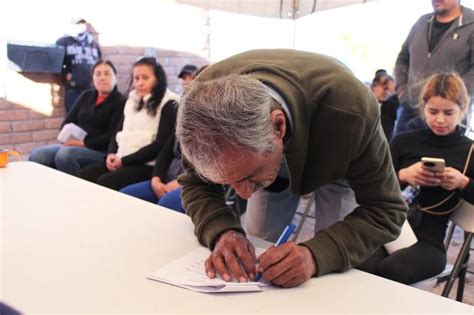 Firma Jmas Chihuahua Con Vecinos De Granjas Cerro Grande Convenio Para