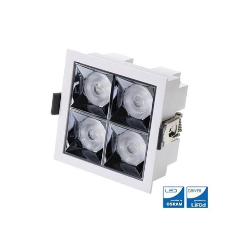 Downlight Led Empotrado Viena Cuadrado Focos W Ugr K