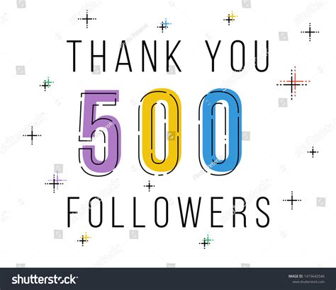 Vektor Stok Thank You Followers Congratulations Social Tanpa