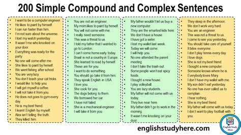 Simple Compound And Complex Sentences 3 5 6 12 Review 40 Off