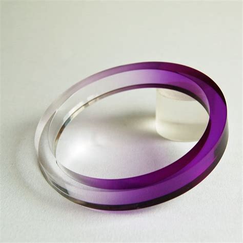 Magenta Dipped Bangle Contemporary Bangles By Contemporary Jewellery