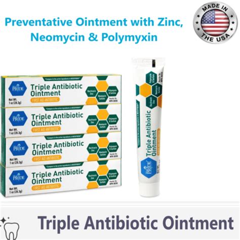 First Aid Triple Antibiotic Ointment 1oz 4 Oz Tube Made In Usa Preventative Ebay