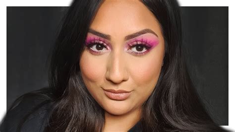 Pink Cut Crease And Full Face Glam Tutorial Kiran Beauty Youtube