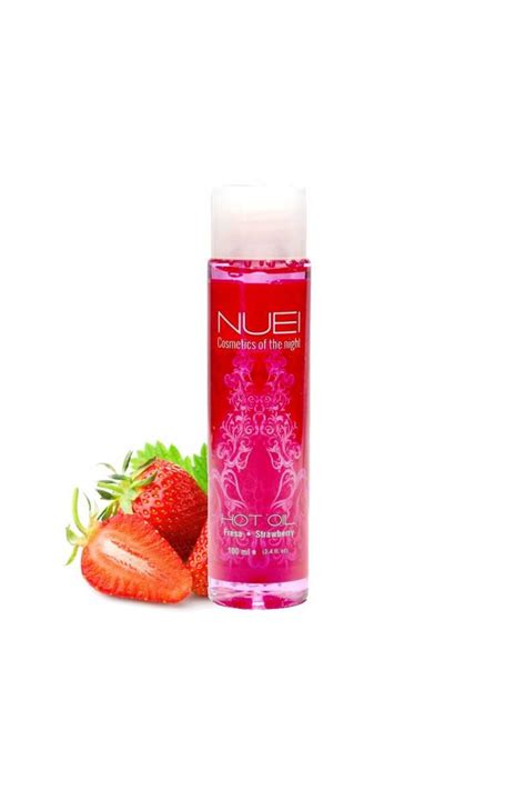 ÓLEO DE MASSAGEM EFEITO CALOR MORANGO HOT OIL NUEI ML
