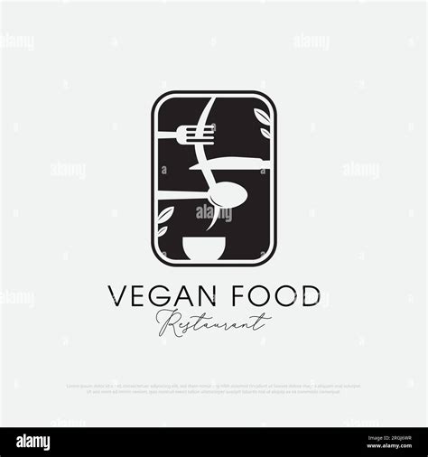 Healthy Vegan Food Logo Design Vector Healthy Eating Restaurant