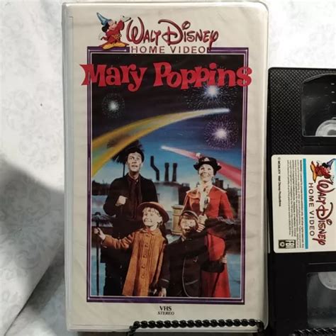 VINTAGE WALT DISNEY Home Video Mary Poppins VHS Video Cassette 5 74