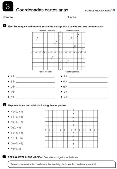 Ejercicio De Coordenadas Cartesianas Coordenadas Cartesianas El Hot