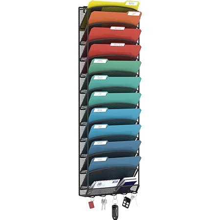 Amazon Samstar 12 Pocket Hanging Wall File Organizer Wall Mount