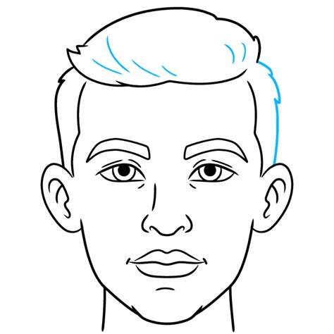 Man Face Outline Drawing How To Draw A Face Step By Step Bodenswasuee ...