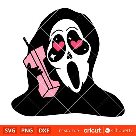 Scream In Love Svg Ghost Face Svg Halloween Svg Horror Svg Cricut