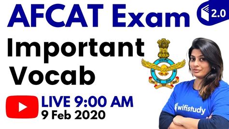 AFCAT Exam Special Session Important Vocab By Akanksha Ma Am YouTube