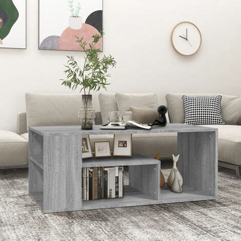 Table Basse Sonoma Gris X X Cm Bois D Ing Nierie