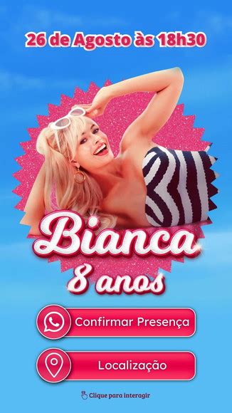 Convite Digital Interativo De Anivers Rio Filme Barbie Elo