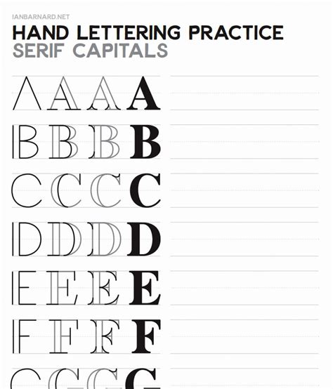 7 Free Hand Lettering Worksheets For Practice